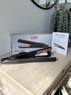 CHI Boss Babe 1" Ceramic Hairstyling Flat Iron Straightener NEW OPEN BOX TESTED